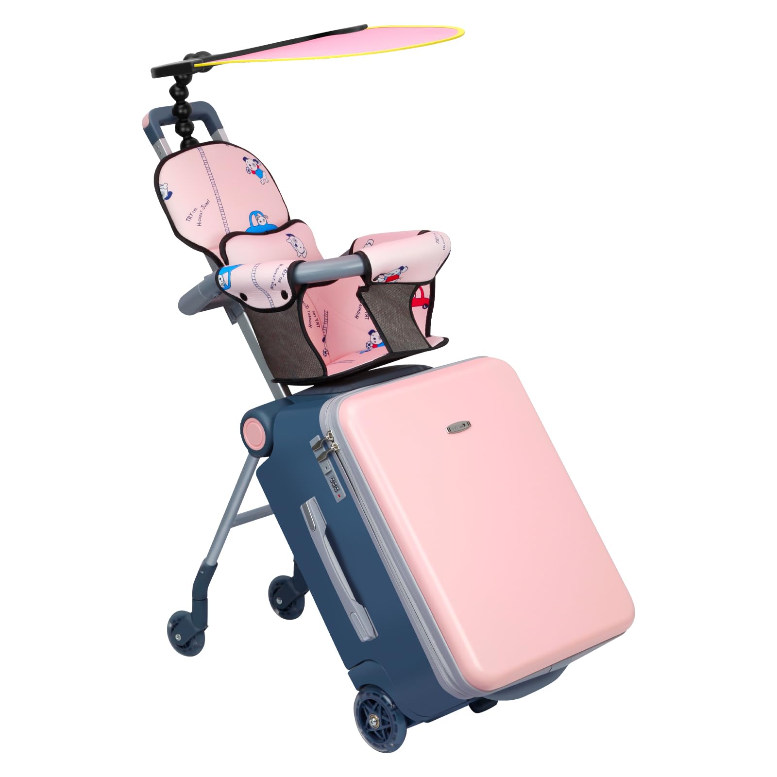 Expandable Luggage with Spinner Wheels,Large Suitcases with Child Seat Design,Hard Luggage for Women and Men,20 inch Hardside Carry on Luggage for Travel