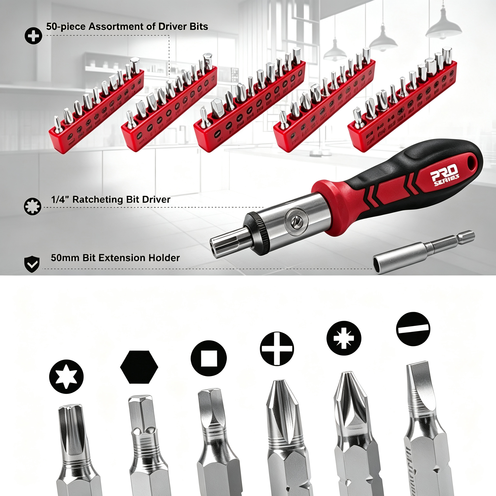 259-Piece Home Tool Kit with Portable Storage Box