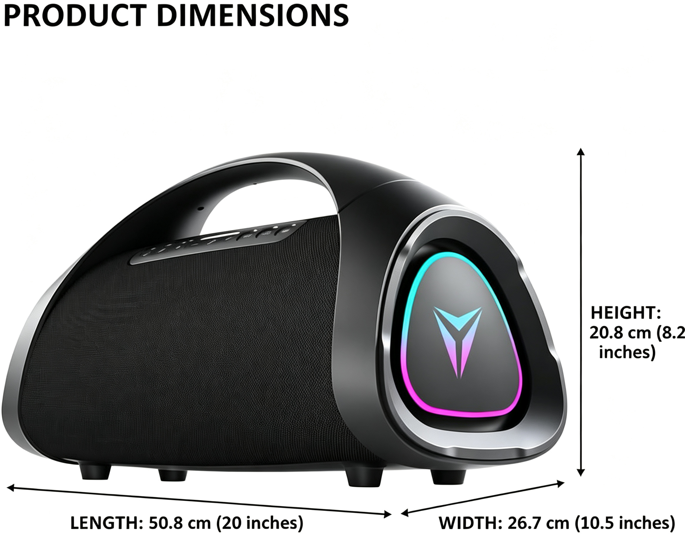 Large Bluetooth Speaker Loud, Massive Bass, IPX66 Waterproof Party Portable Speaker with Subwoofer/EQ/Fast Charge, Outdoor Wireless Speakers