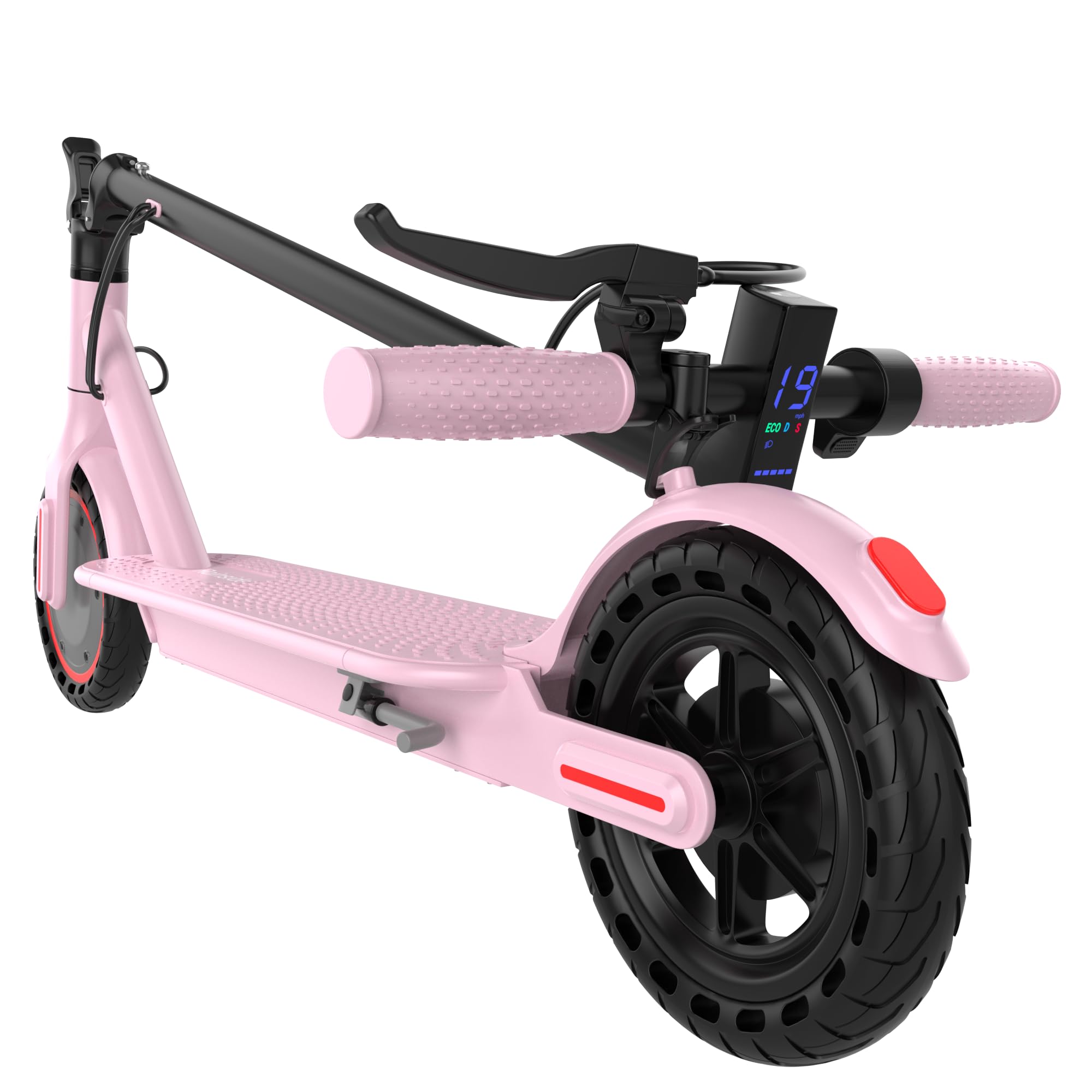 Electric Scooter - 350W/500W Motor, 8.5"/10''Solid Tires, Up to 19/22MPH& 16/21/23Miles Long-Range Portable Commuting Scooter for Adults with Double Braking System, App