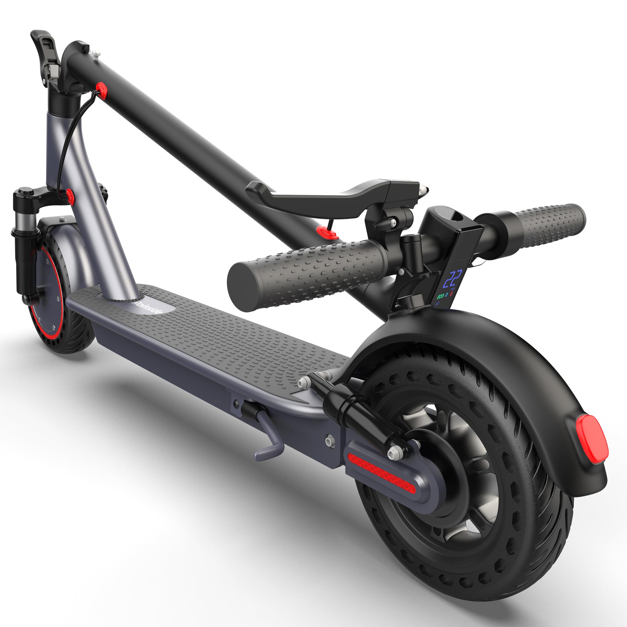 Electric Scooter - 350W/500W Motor, 8.5"/10''Solid Tires, Up to 19/22MPH& 16/21/23Miles Long-Range Portable Commuting Scooter for Adults with Double Braking System, App
