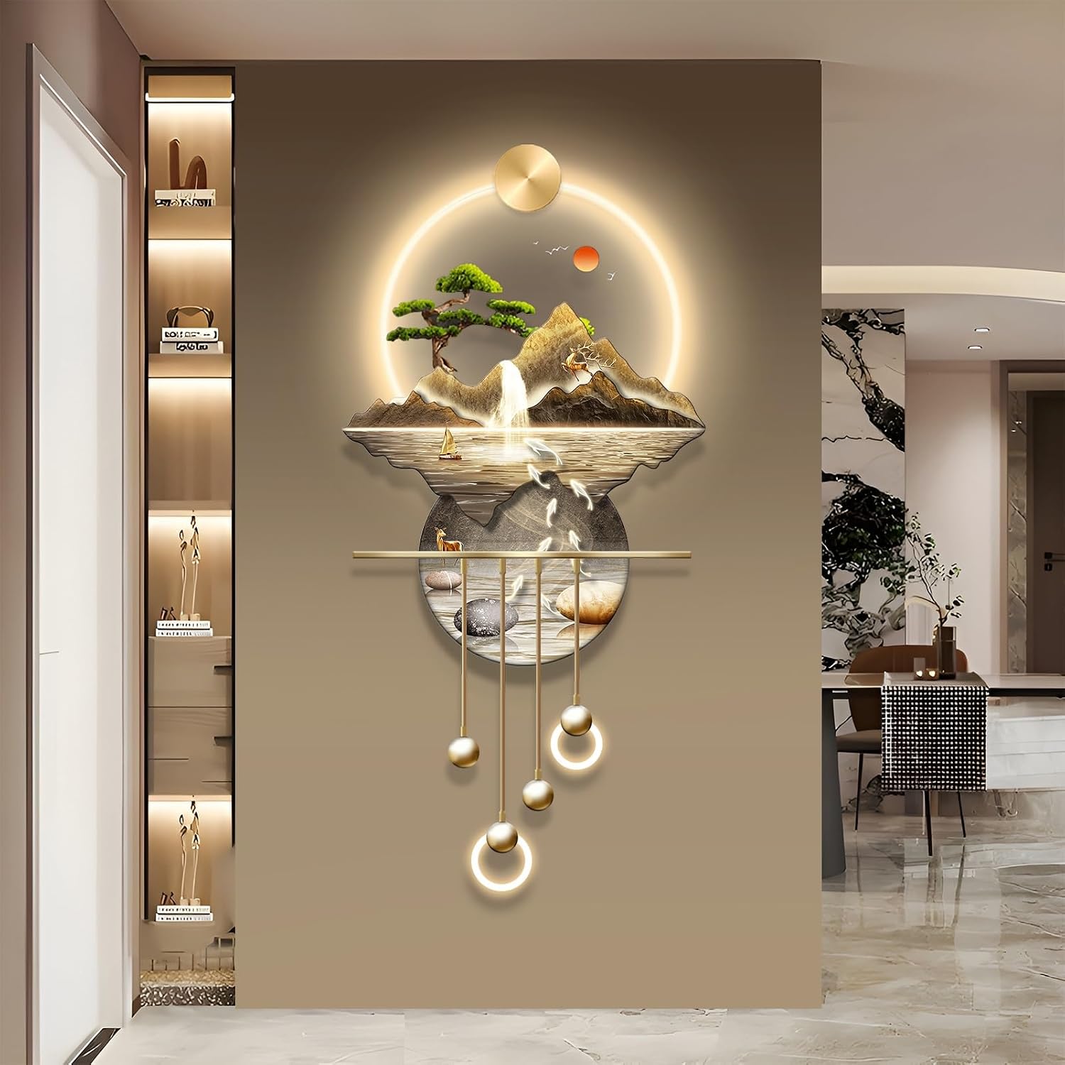 3D Wall Art Decor Plug-in Power Supply Creative Landscape Wall Hanging Mural Home Wall Decor