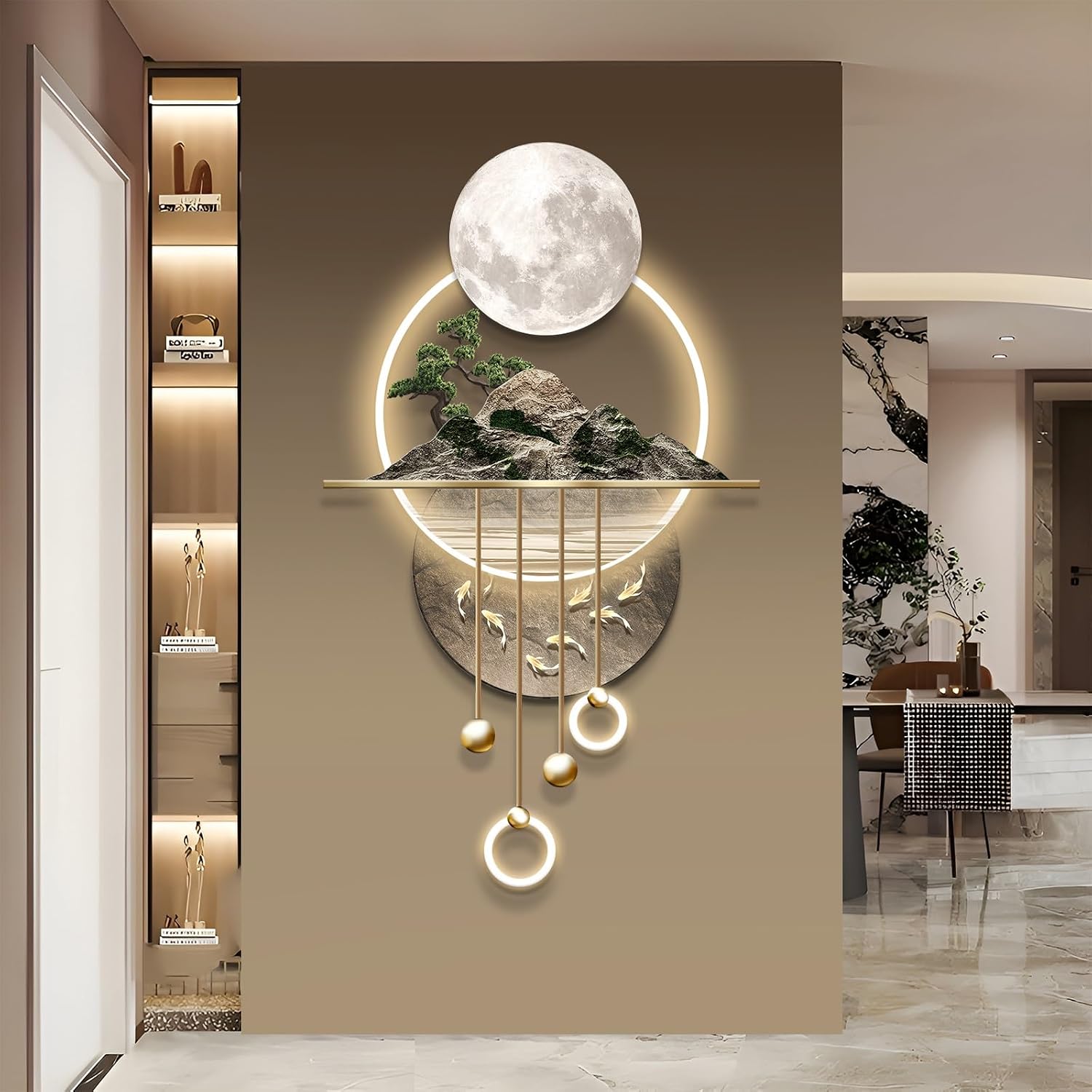 3D Wall Art Decor Plug-in Power Supply Creative Landscape Wall Hanging Mural Home Wall Decor
