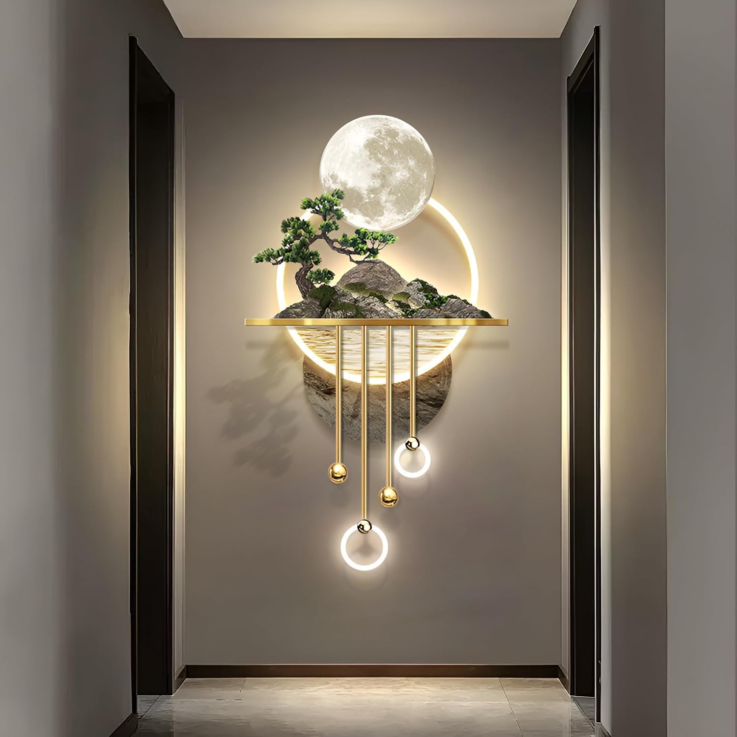 3D Wall Art Decor Plug-in Power Supply Creative Landscape Wall Hanging Mural Home Wall Decor