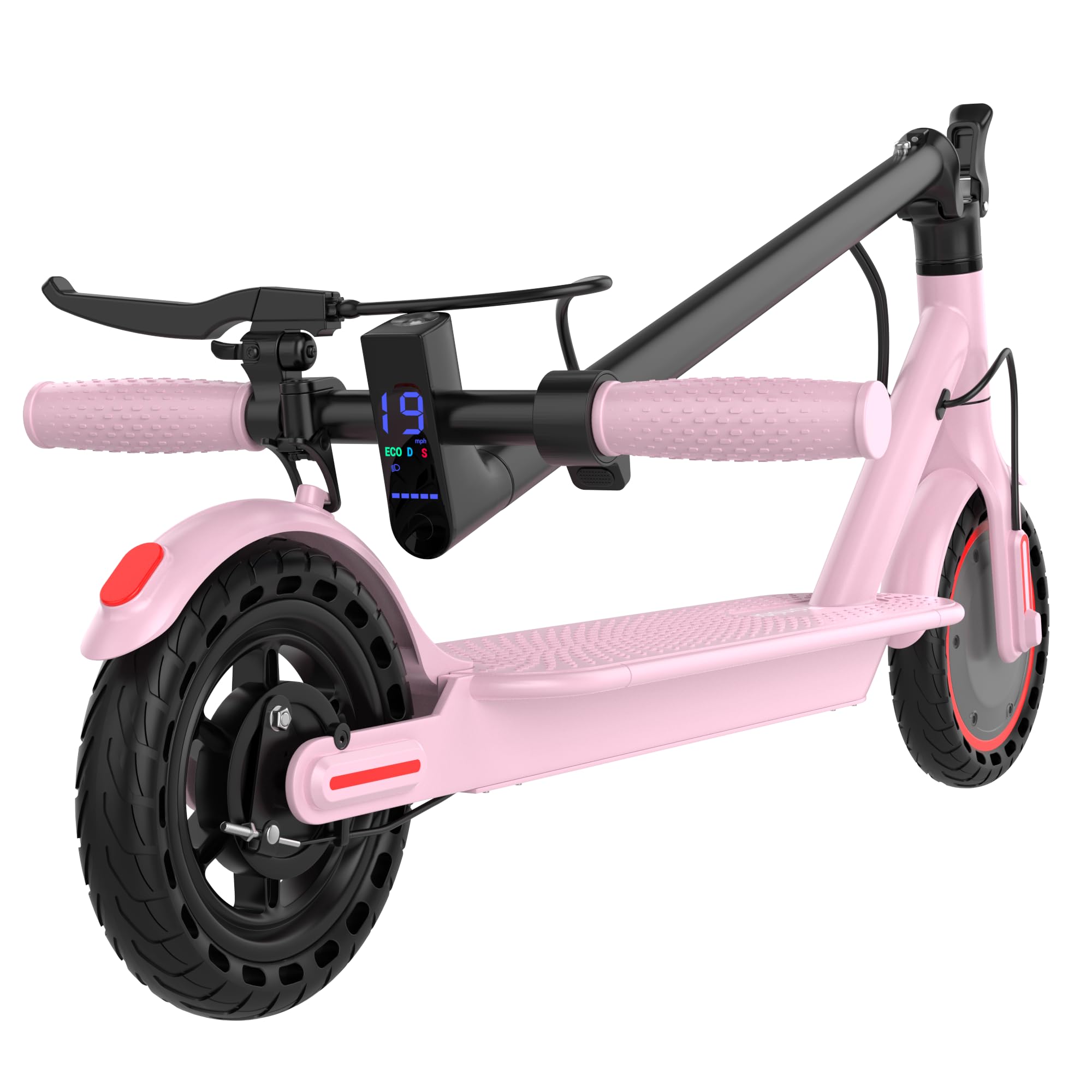 Electric Scooter - 350W/500W Motor, 8.5"/10''Solid Tires, Up to 19/22MPH& 16/21/23Miles Long-Range Portable Commuting Scooter for Adults with Double Braking System, App