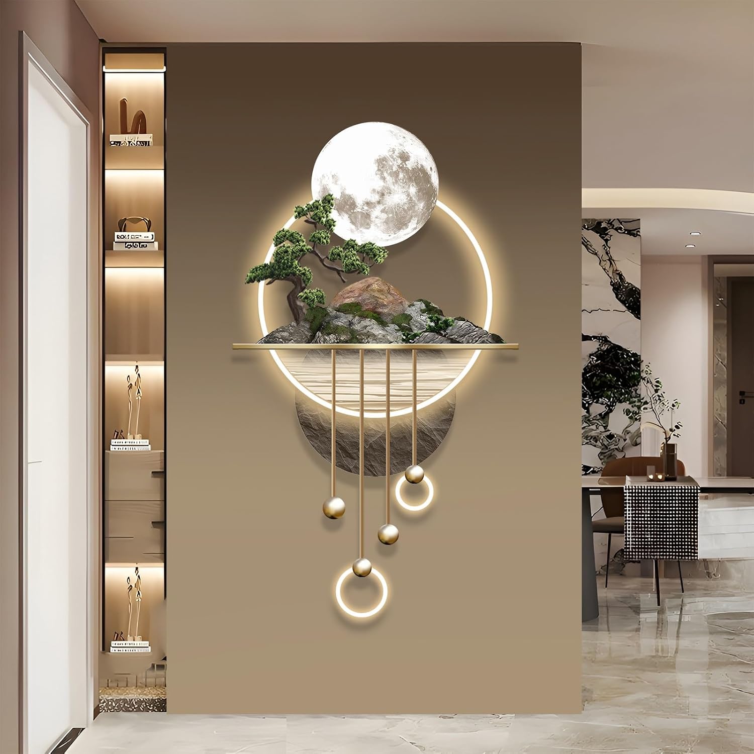 3D Wall Art Decor Plug-in Power Supply Creative Landscape Wall Hanging Mural Home Wall Decor