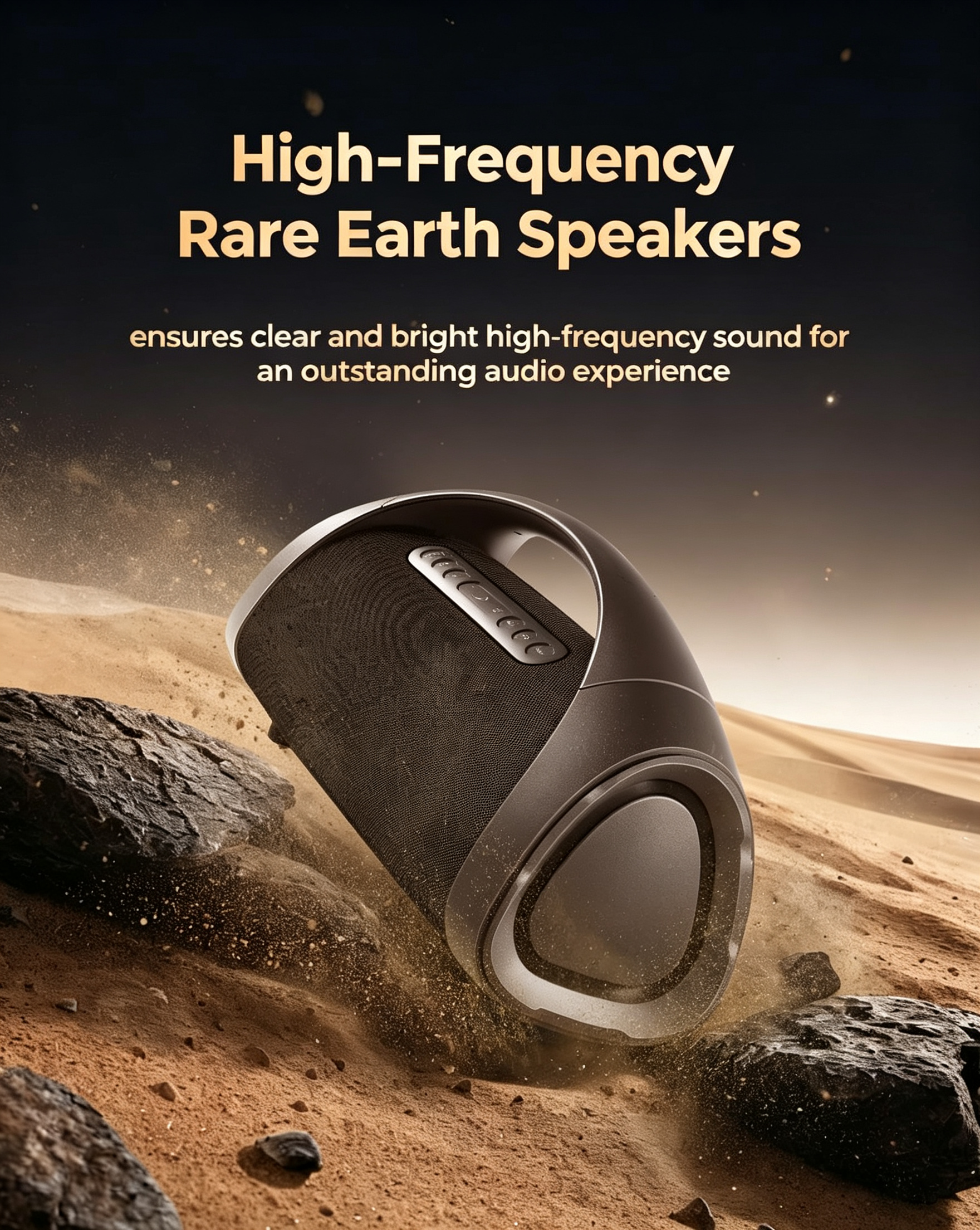 Large Bluetooth Speaker Loud, Massive Bass, IPX66 Waterproof Party Portable Speaker with Subwoofer/EQ/Fast Charge, Outdoor Wireless Speakers
