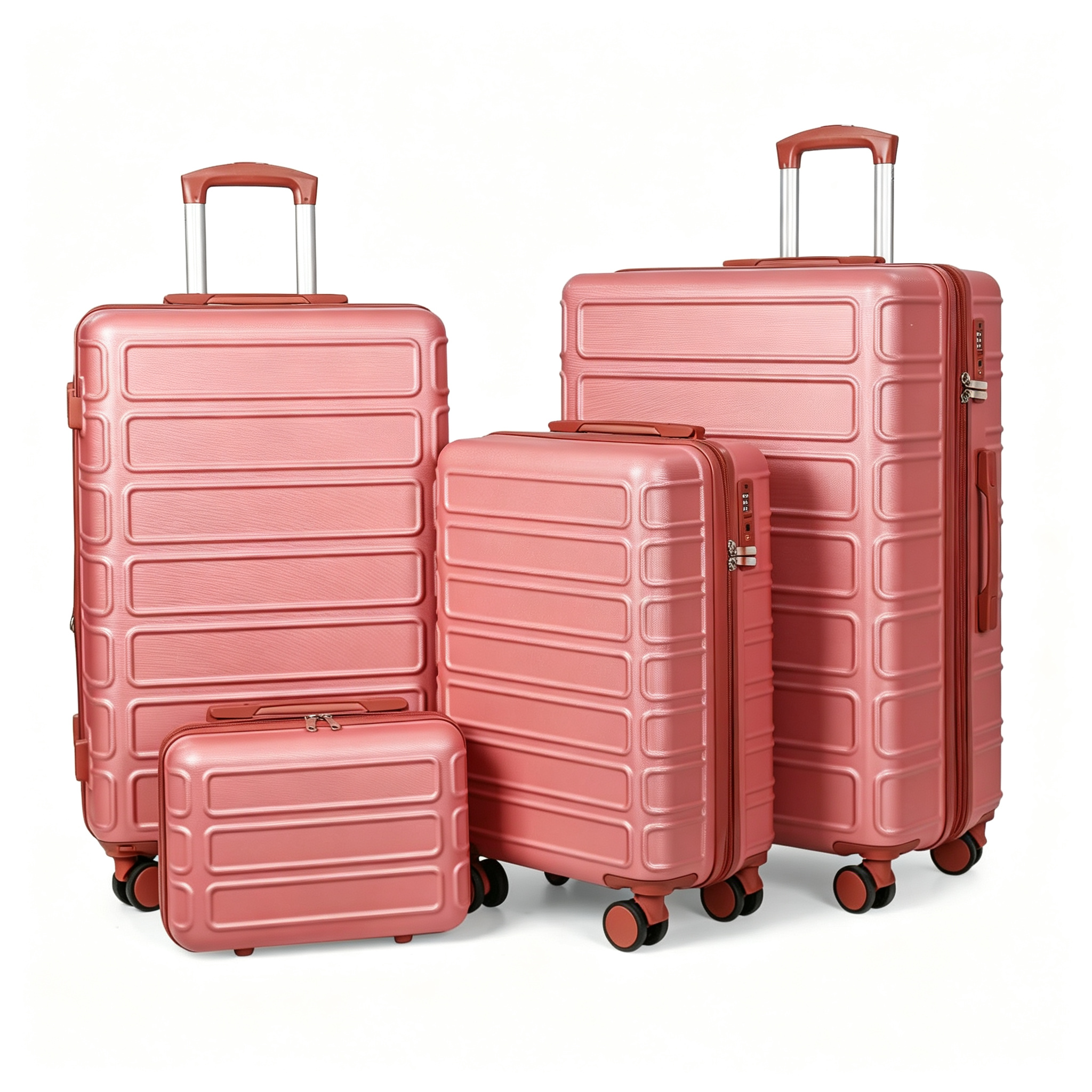 4 Piece Luggage Set Expandable ABS Travel Suitcase Set TSA Lock Hardshell Durable Lightweight Traveling Luggage Sets Gift for Back to School (28in26in20in13in)