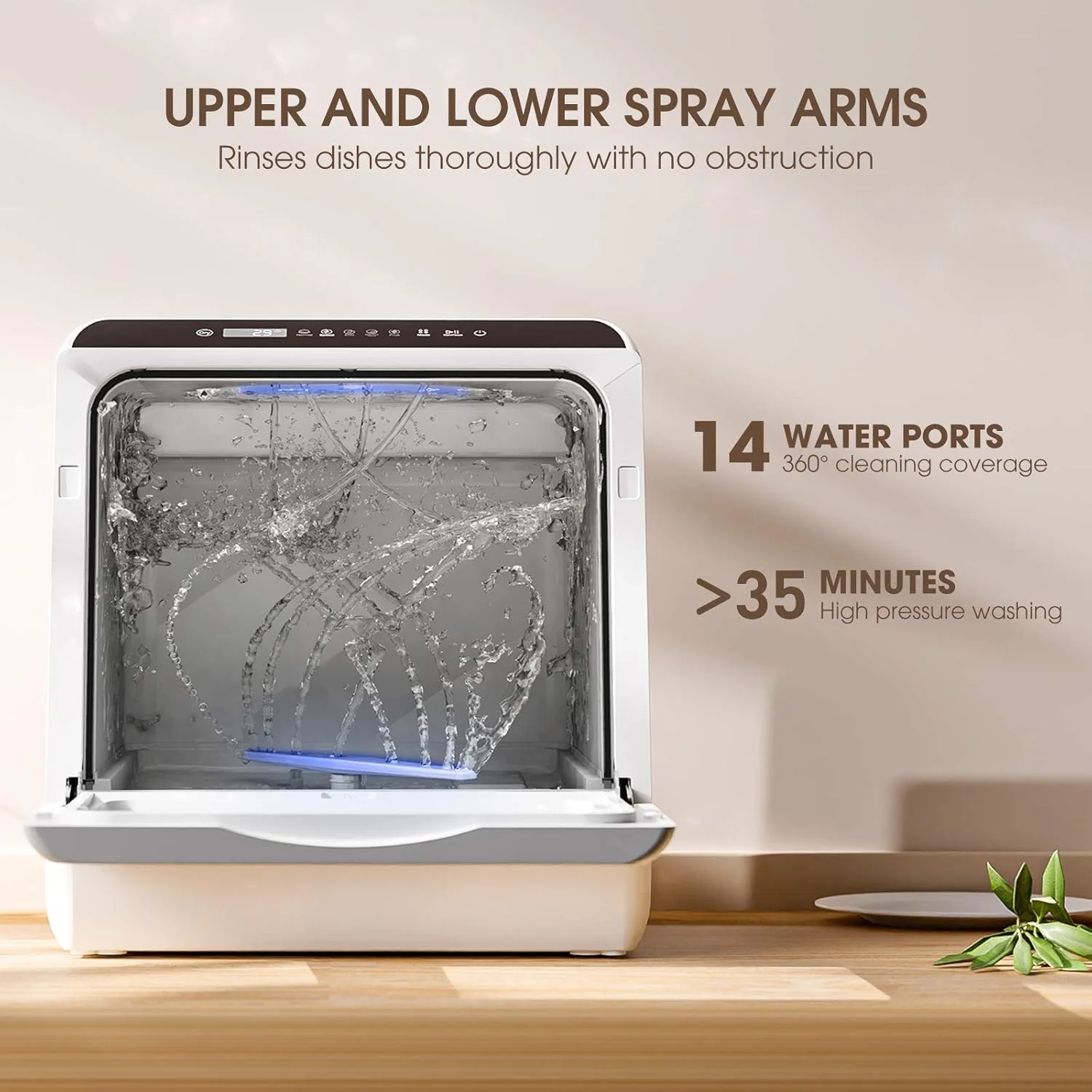 5-in-1 Portable Dishwasher: Wash, Dry, Store & Baby Care Mode