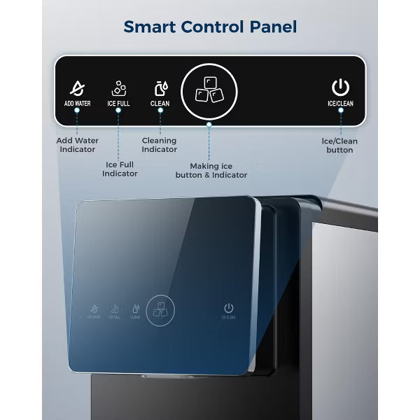 Countertop Nugget Ice Maker with One-Touch Dispensing – 33lbs/Day Production