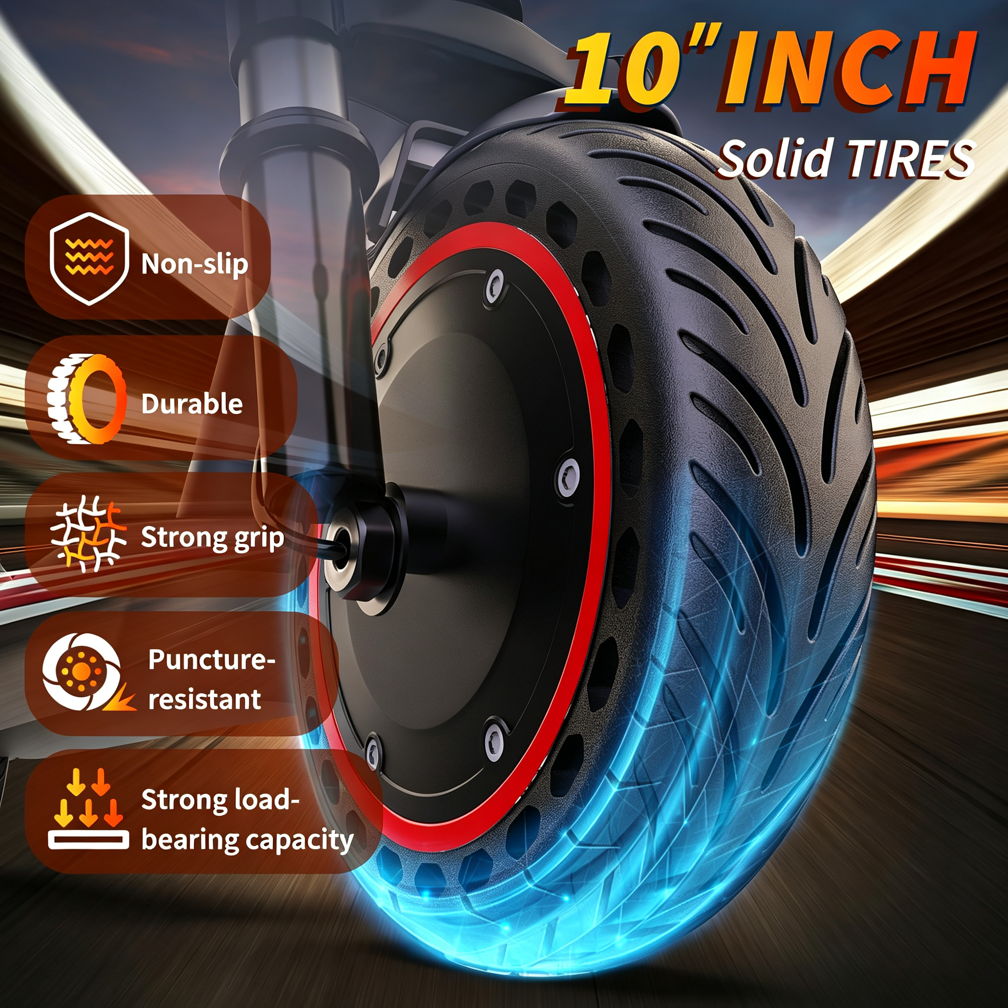 Electric Scooter - 350W/500W Motor, 8.5"/10''Solid Tires, Up to 19/22MPH& 16/21/23Miles Long-Range Portable Commuting Scooter for Adults with Double Braking System, App