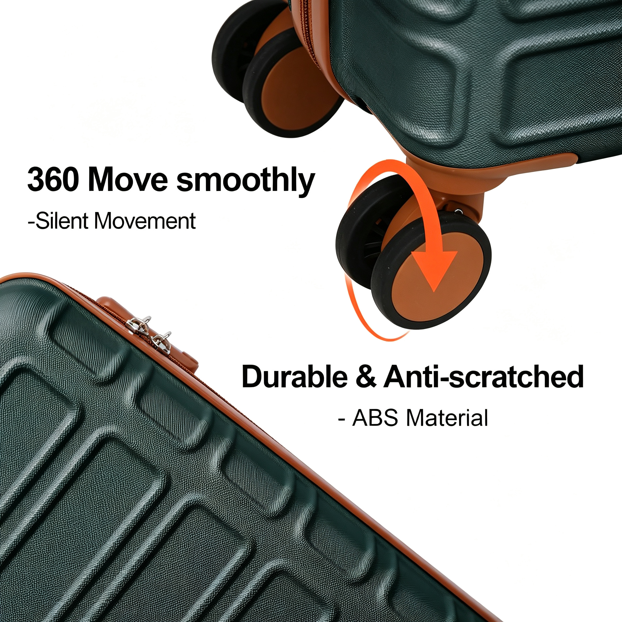 4 Piece Luggage Set Expandable ABS Travel Suitcase Set TSA Lock Hardshell Durable Lightweight Traveling Luggage Sets Gift for Back to School (28in26in20in13in)