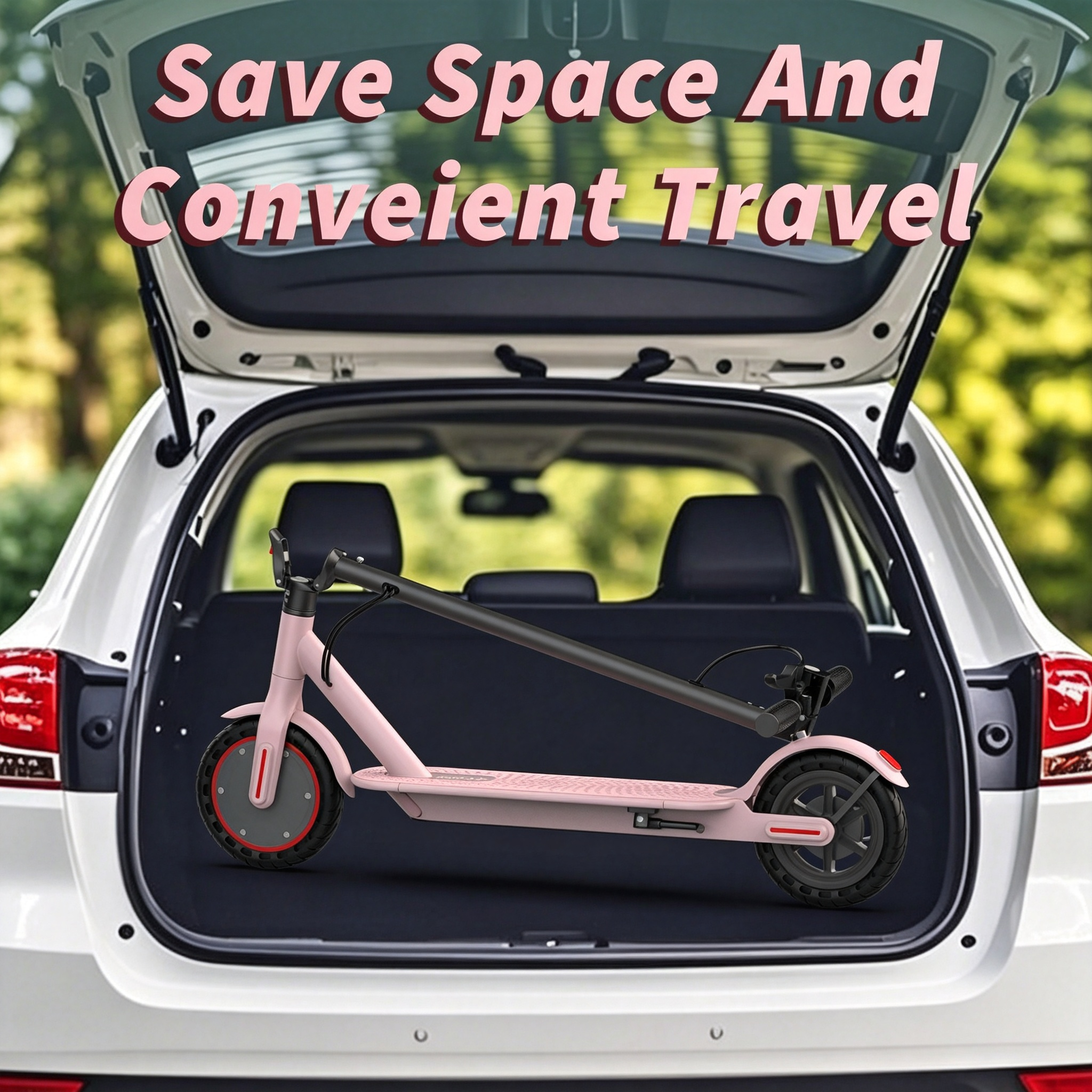 Electric Scooter - 350W/500W Motor, 8.5"/10''Solid Tires, Up to 19/22MPH& 16/21/23Miles Long-Range Portable Commuting Scooter for Adults with Double Braking System, App