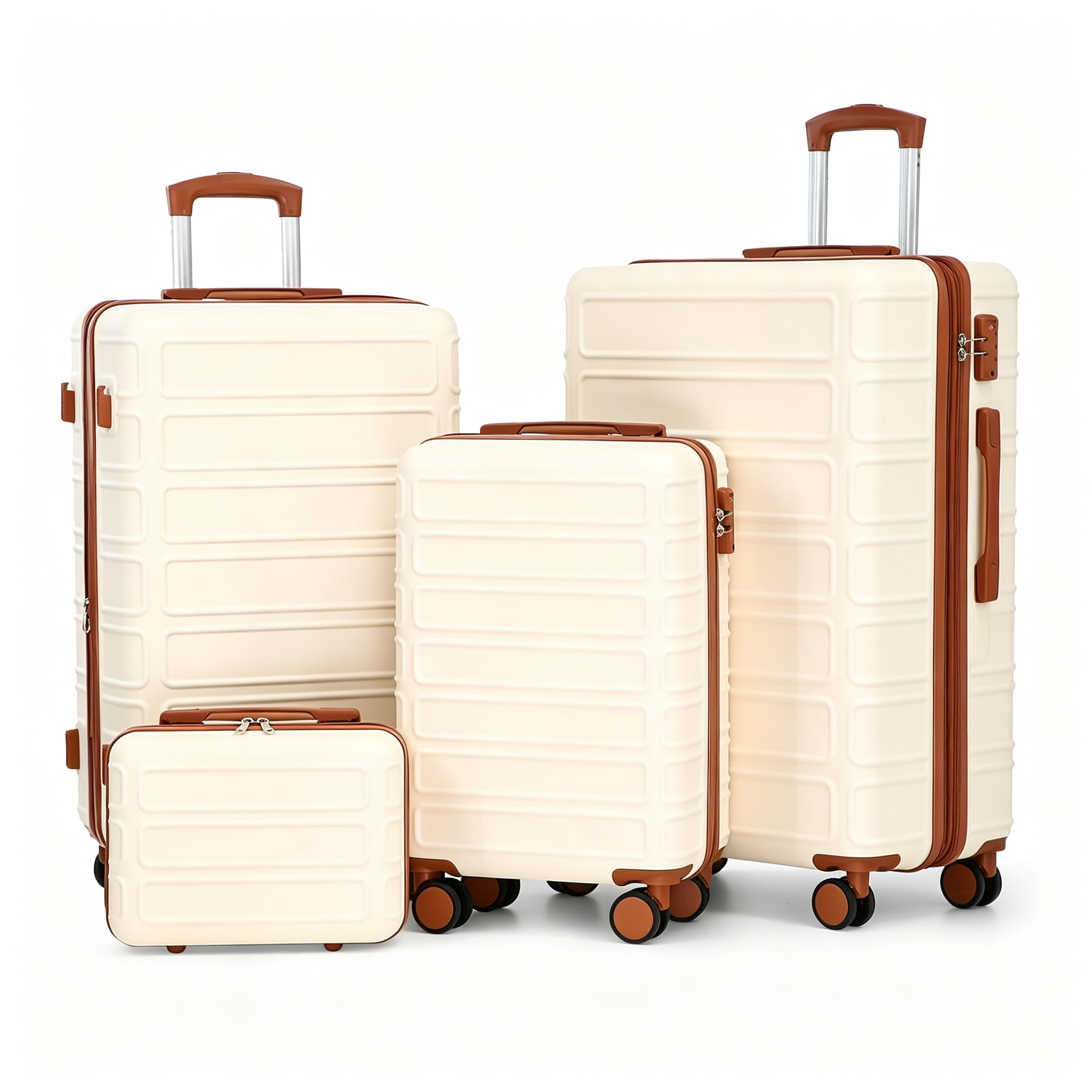 4 Piece Luggage Set Expandable ABS Travel Suitcase Set TSA Lock Hardshell Durable Lightweight Traveling Luggage Sets Gift for Back to School (28in26in20in13in)