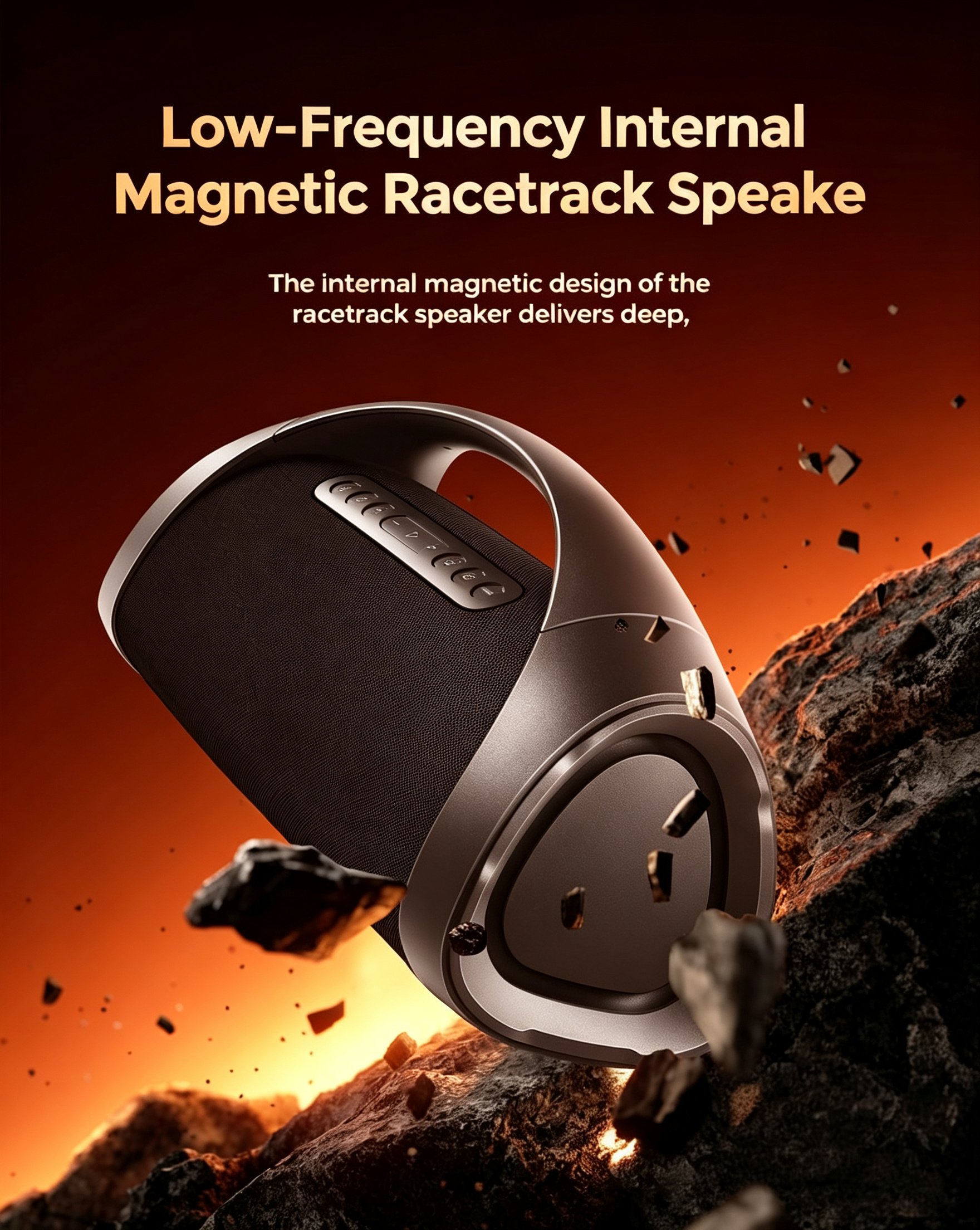Large Bluetooth Speaker Loud, Massive Bass, IPX66 Waterproof Party Portable Speaker with Subwoofer/EQ/Fast Charge, Outdoor Wireless Speakers