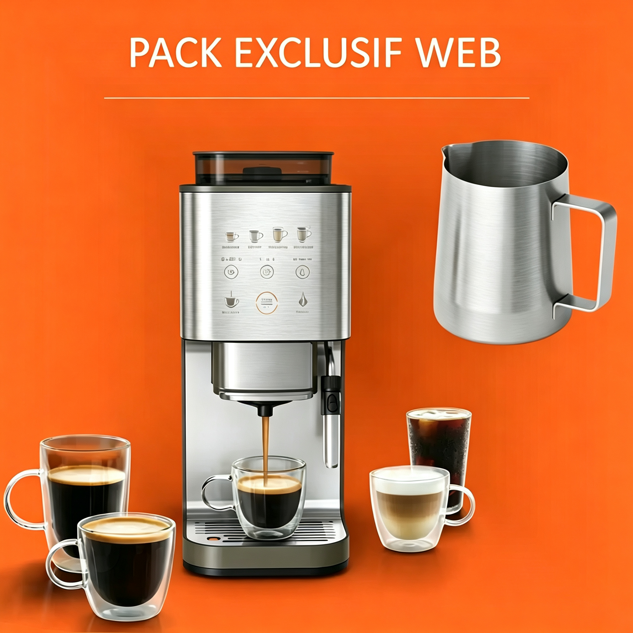 Coffee Crush Experience Bean-To-Cup Coffee Maker | Ultra Compact Espresso Machine, Makes Cold Brew & Milk-Based Coffee Recipes