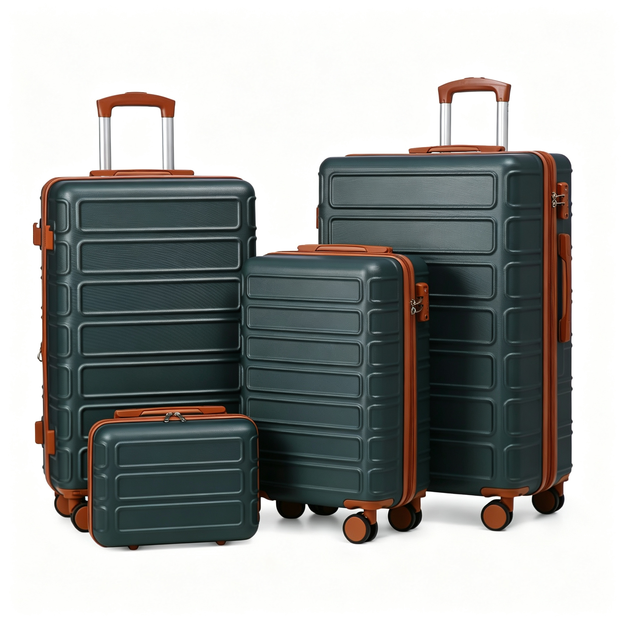 4 Piece Luggage Set Expandable ABS Travel Suitcase Set TSA Lock Hardshell Durable Lightweight Traveling Luggage Sets Gift for Back to School (28in26in20in13in)