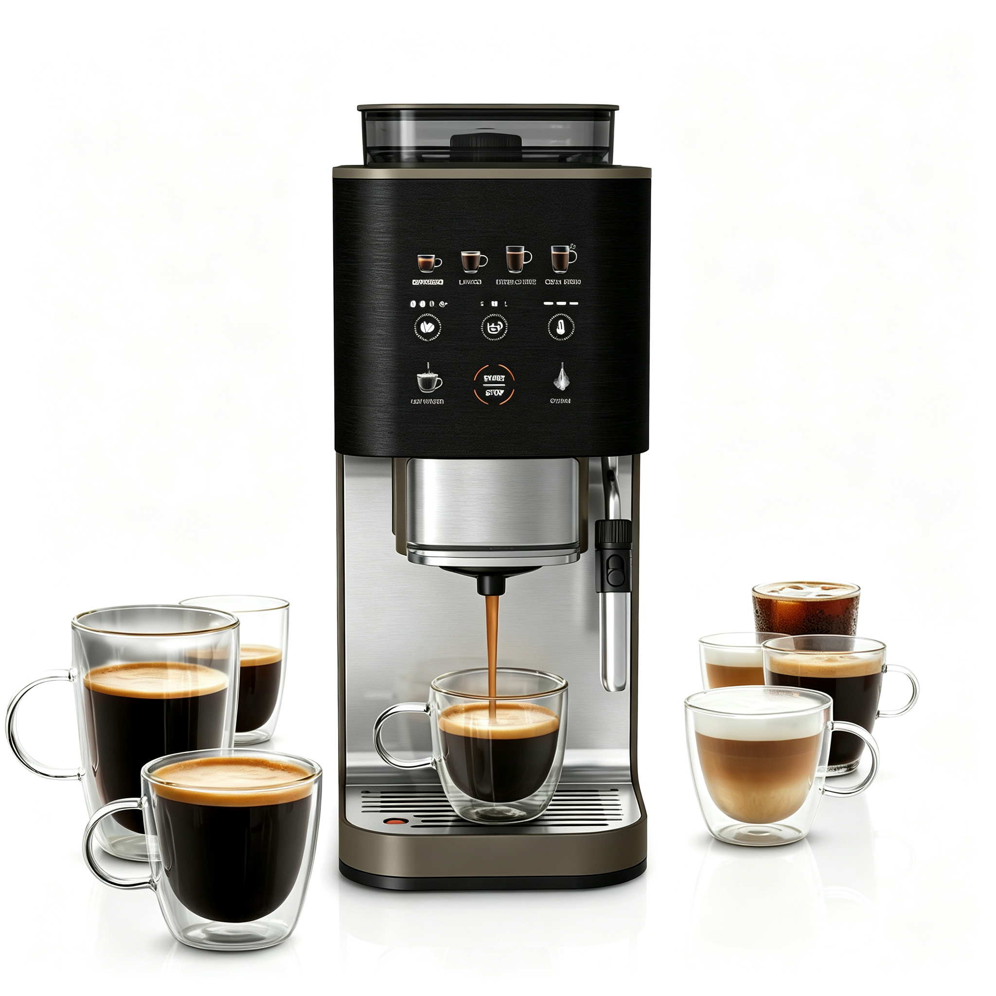Coffee Crush Experience Bean-To-Cup Coffee Maker | Ultra Compact Espresso Machine, Makes Cold Brew & Milk-Based Coffee Recipes