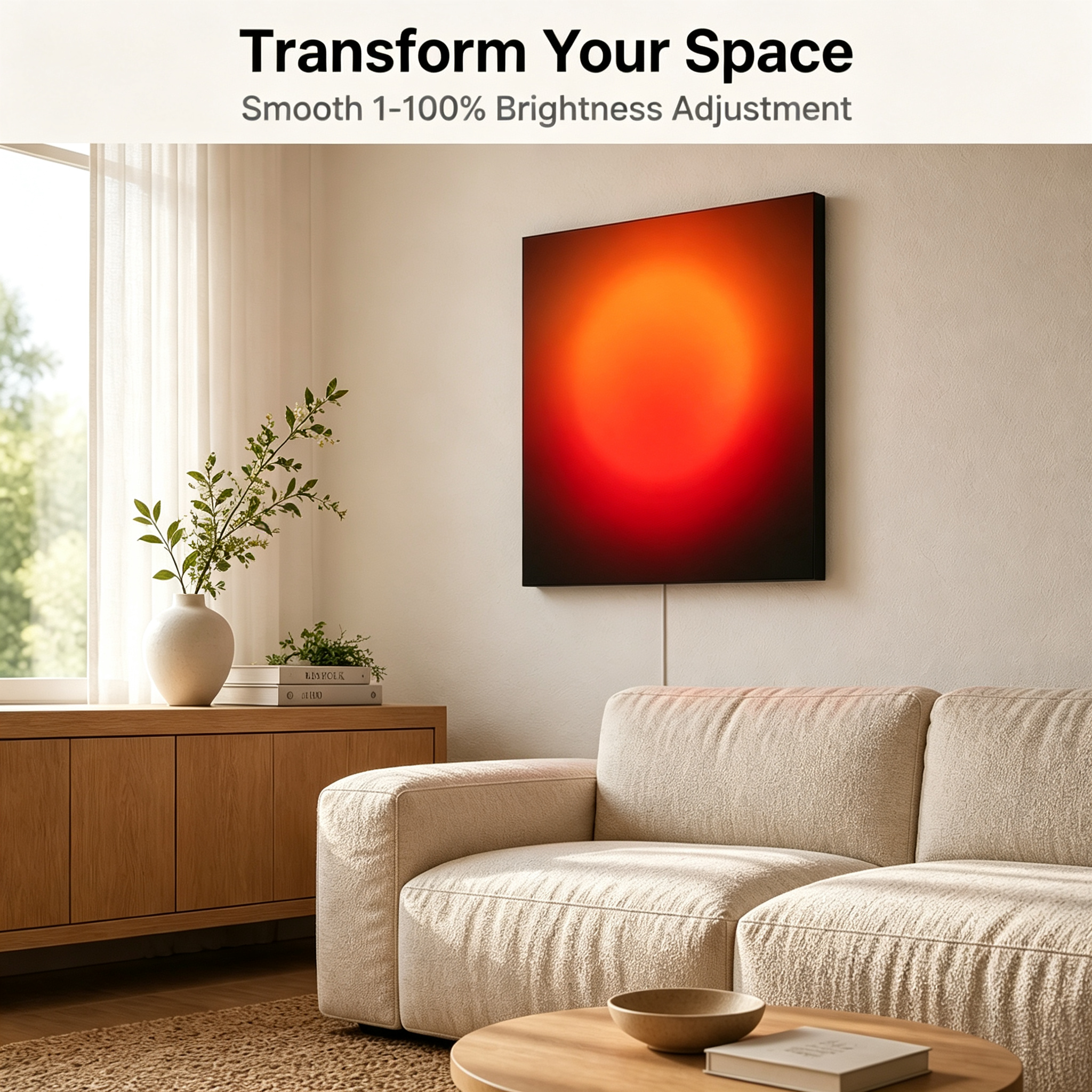 LED illuminated wall decor for hotel lobbies and corridors| Modern sunrise & sunset light box with durable aluminum frame.