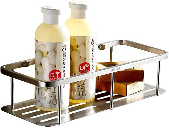 Classic Wall-Mounted Stainless Steel Shower Caddy Basket