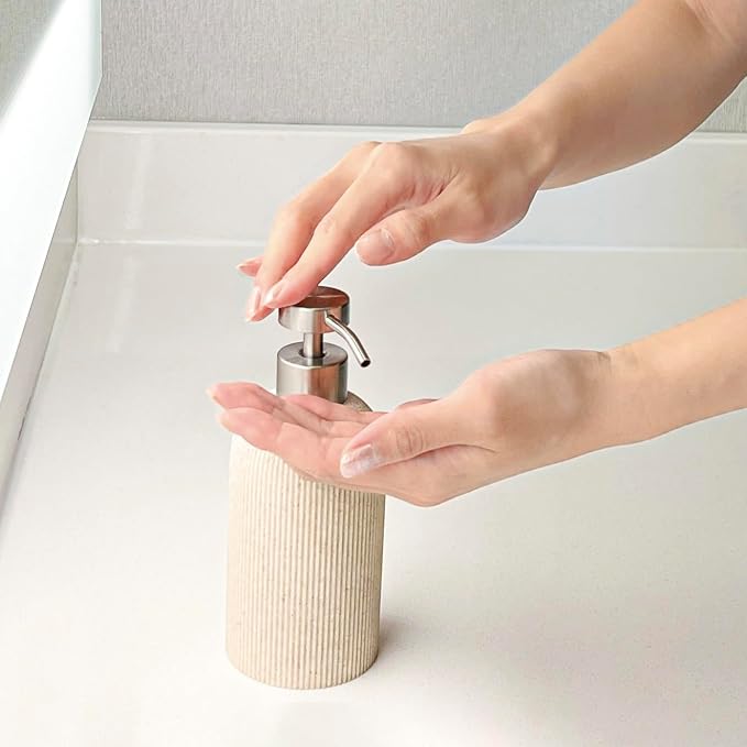 Minimalist Matt Silver Resin Soap Dispenser (300ml)