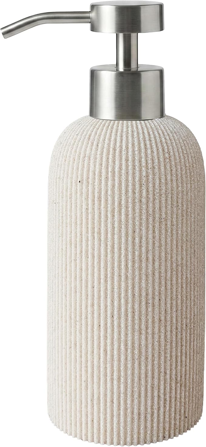 Minimalist Matt Silver Resin Soap Dispenser (300ml)