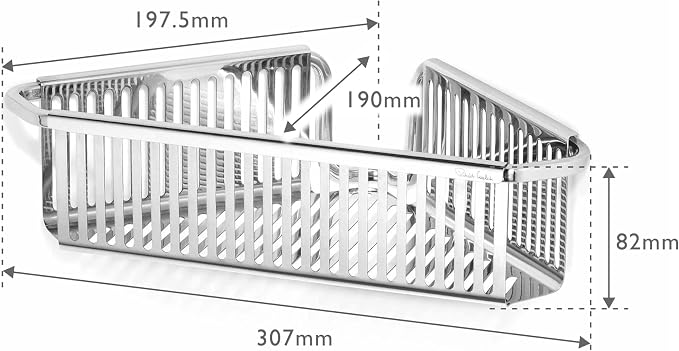 Stainless Steel Corner Shower Basket - Rust-Resistant