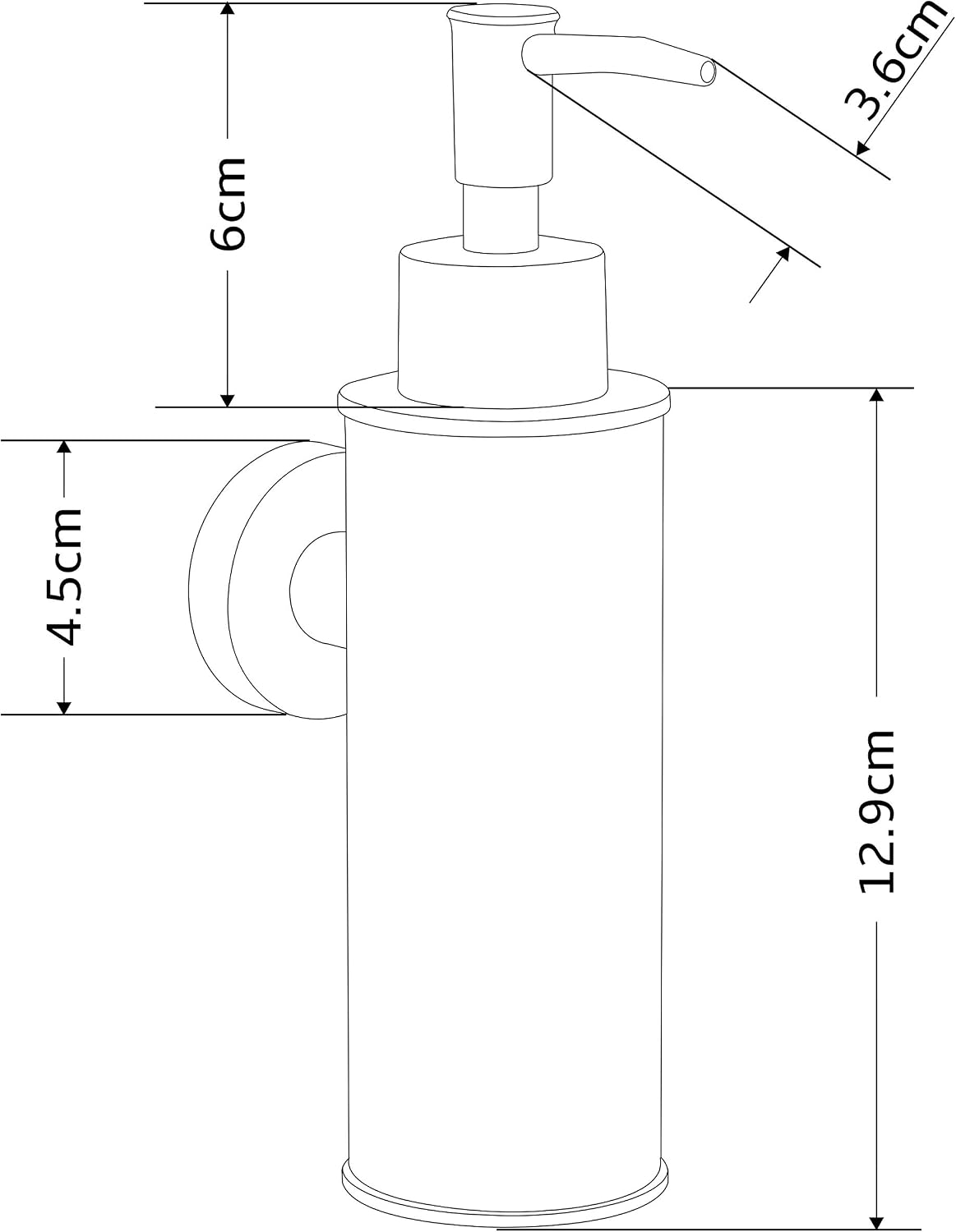 Wall-Mounted Stainless Steel Soap Dispenser - Brushed Brass (180ml)