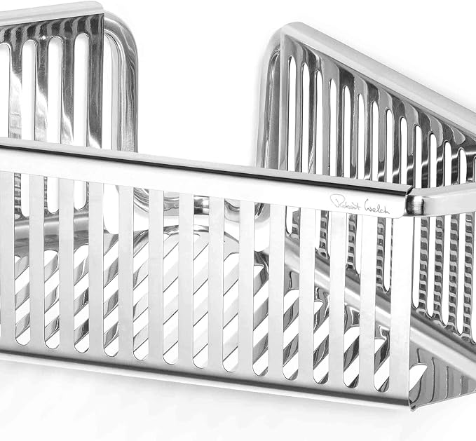 Stainless Steel Corner Shower Basket - Rust-Resistant