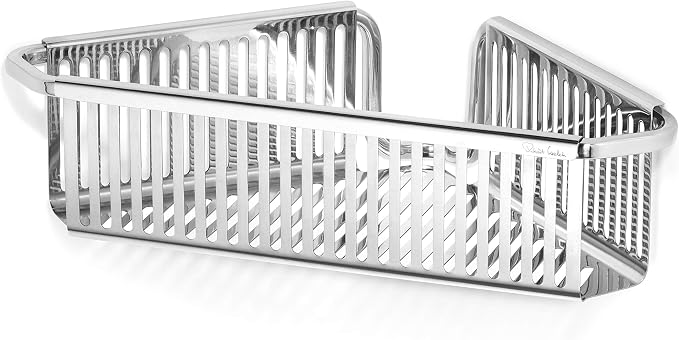 Stainless Steel Corner Shower Basket - Rust-Resistant
