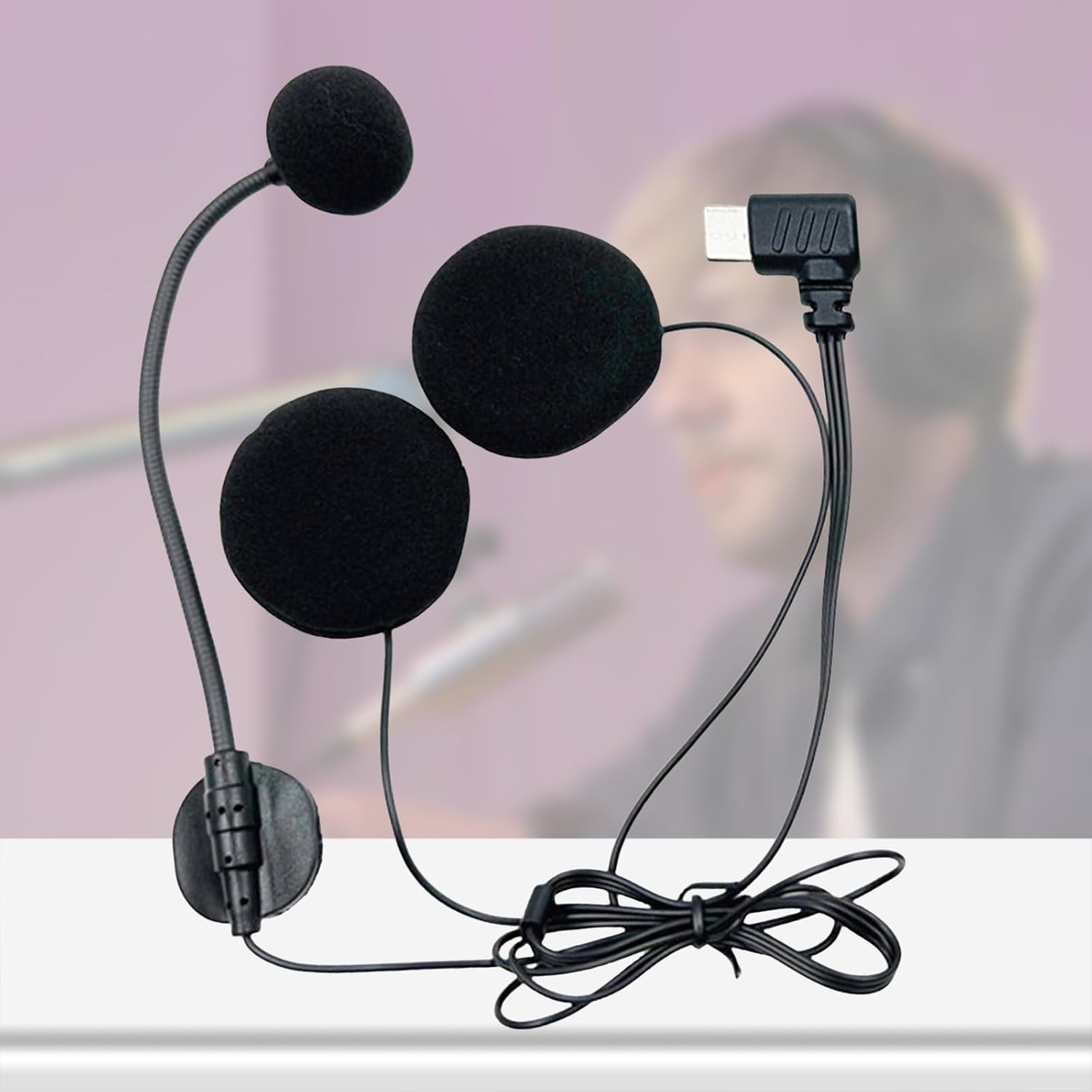 Type C Half Covered Helmets Headphone Microphone