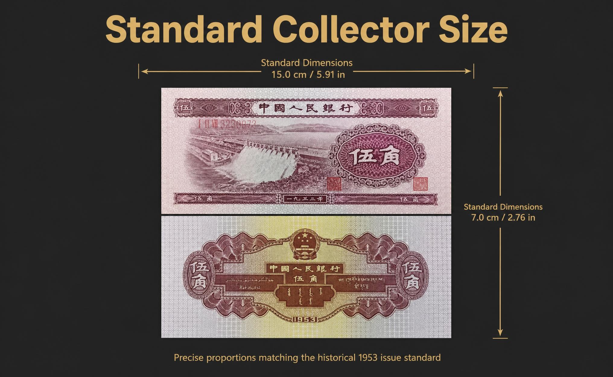 Uncirculated 1953 5 Jiao RMB Banknote (Dam 5 Jiao / Hydropower Station), 2nd Set RMB, Genuine Note