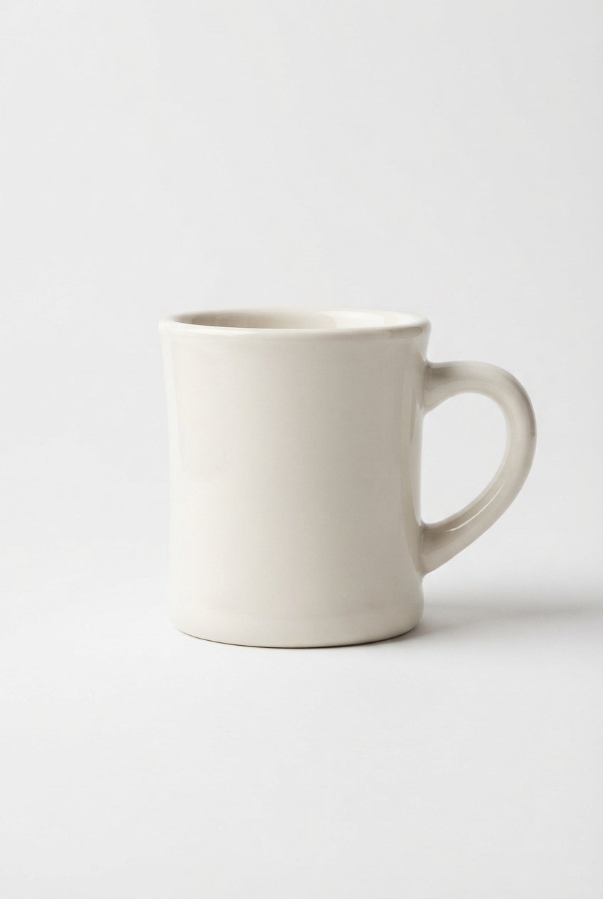 Ivory vintage ceramic mug 350ml