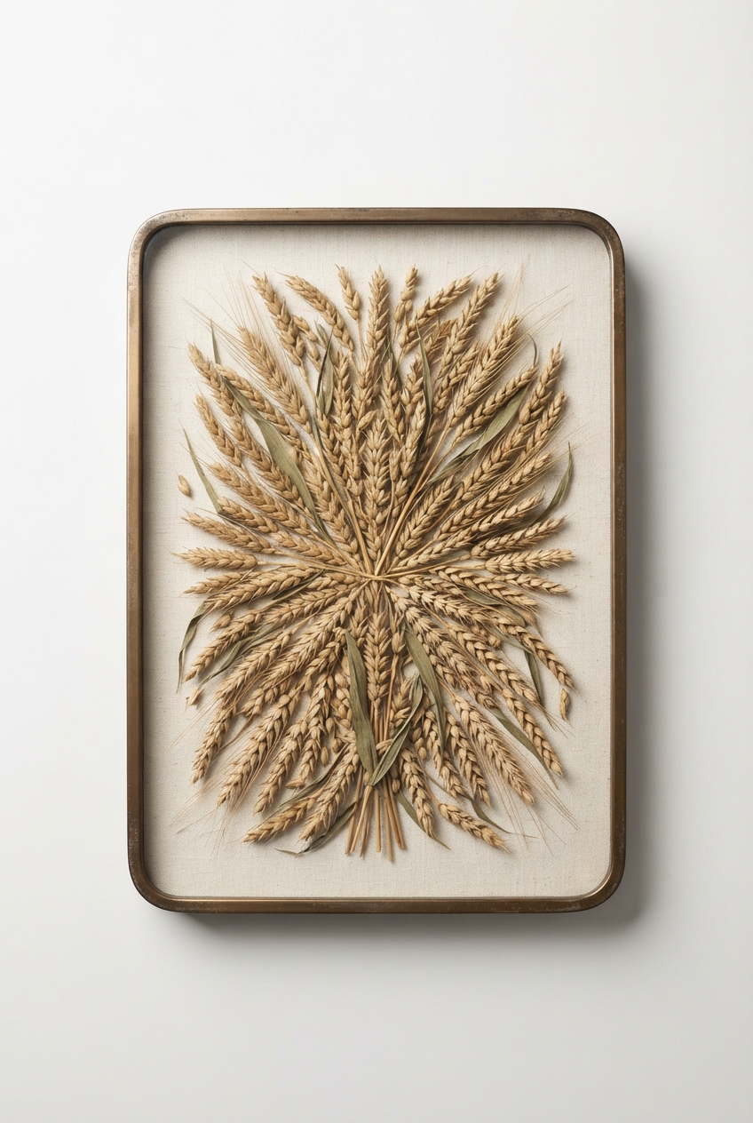 Wheat-toned vintage wall art print 30x40cm