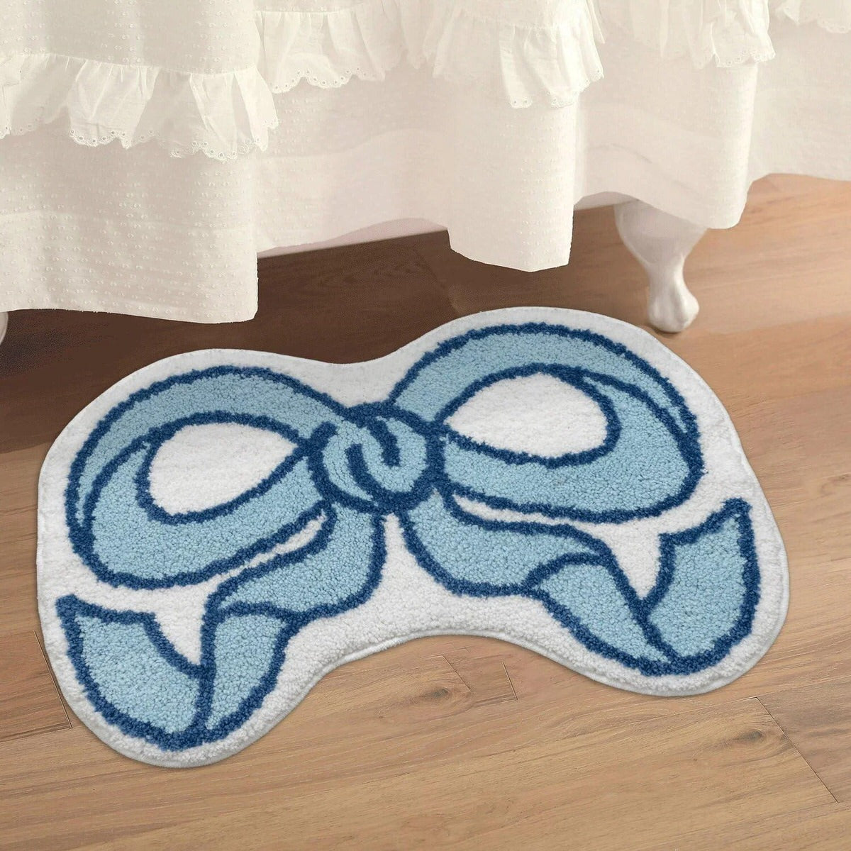 Coquette Aesthetic Bow Shaped Rug