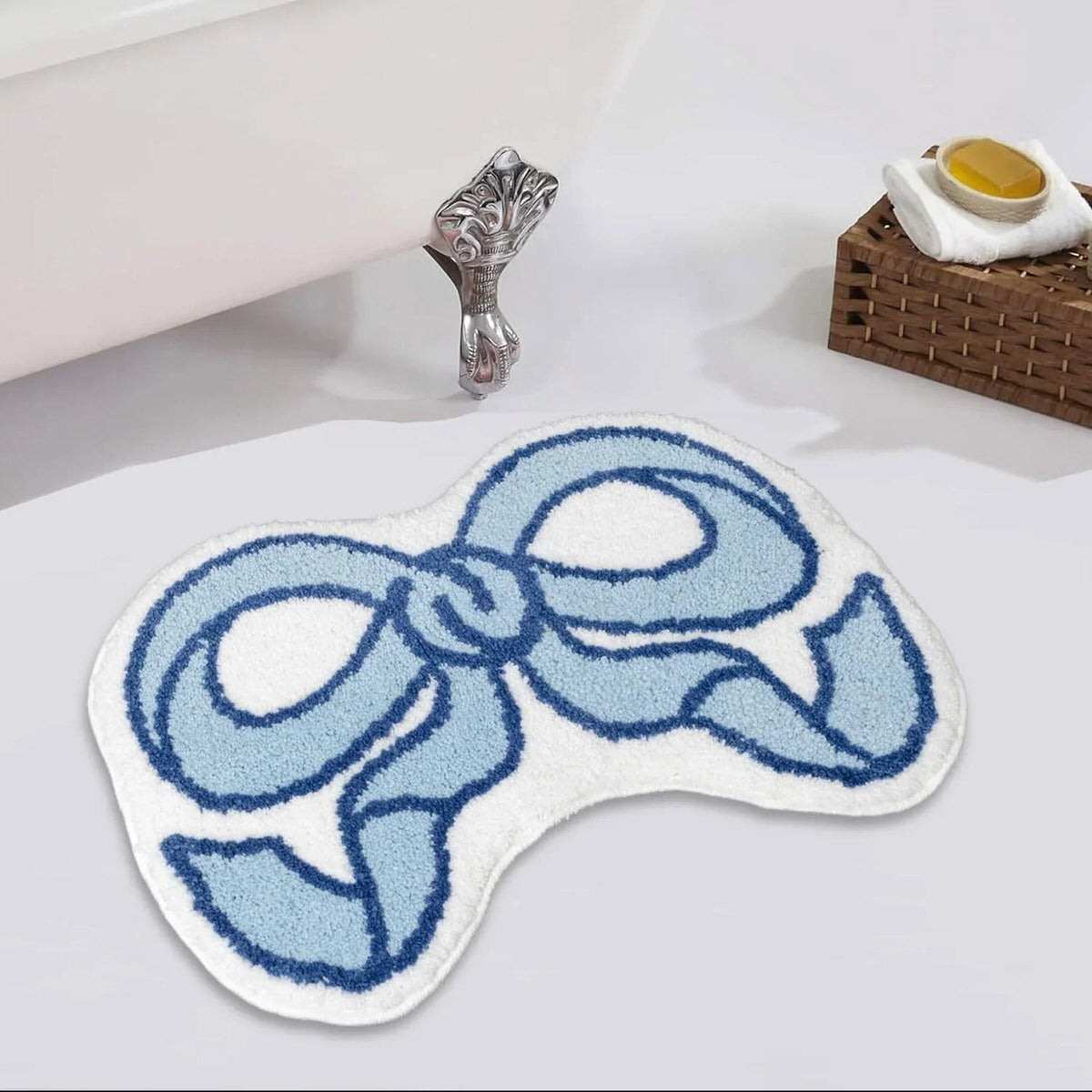 Coquette Aesthetic Bow Shaped Rug