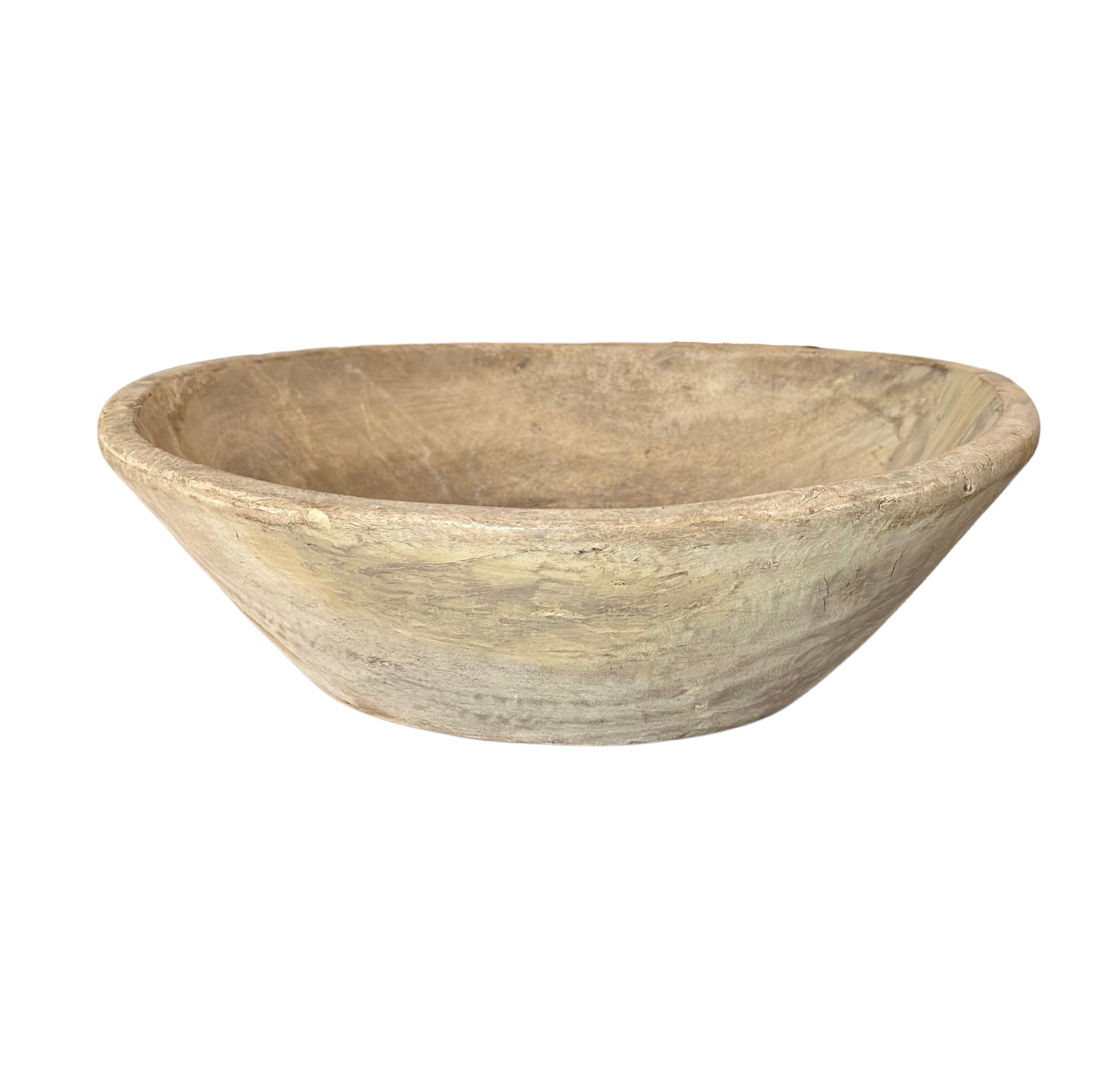 uvessa Recycled Wood Bowl, Large - Bleached