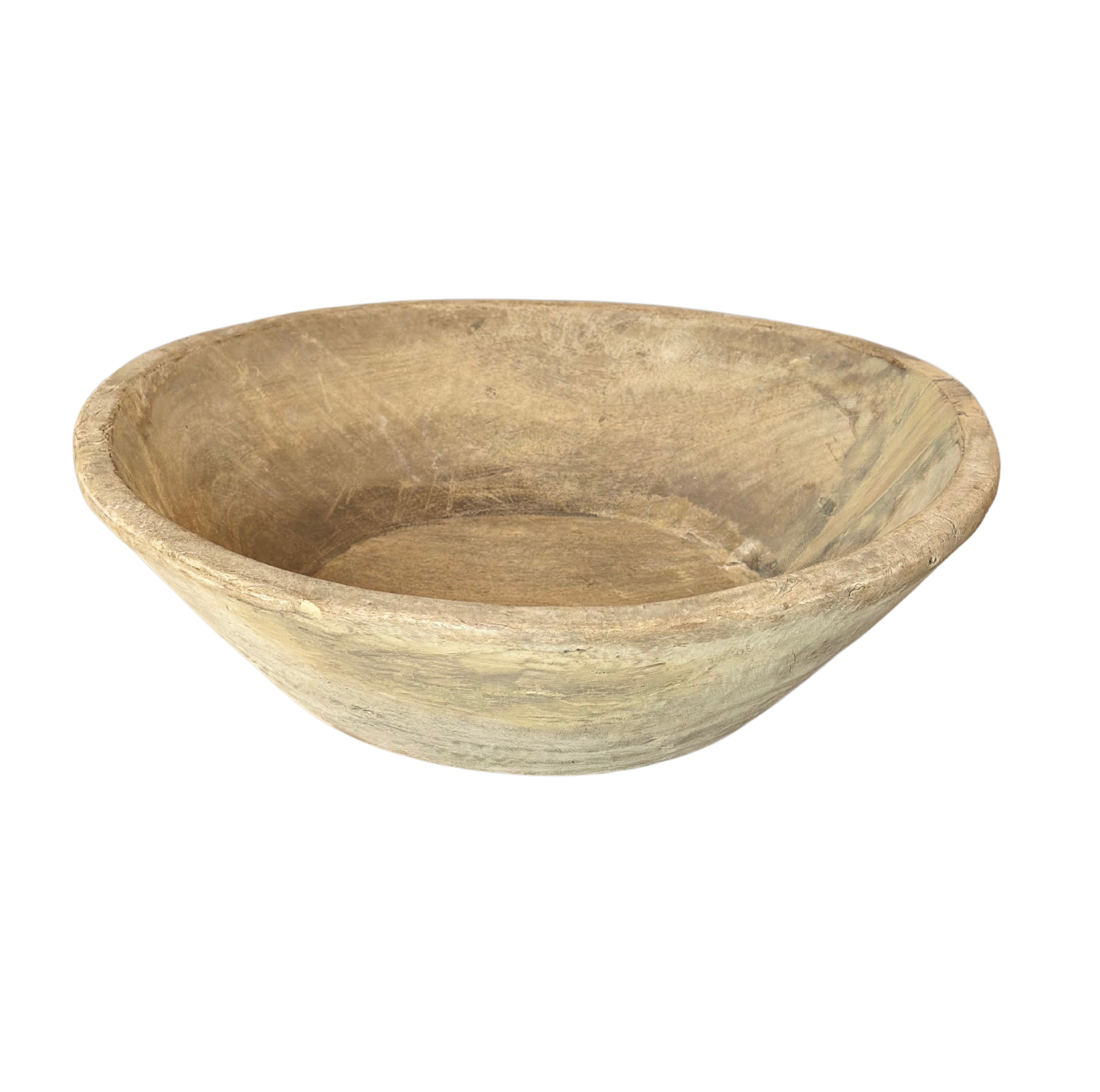 uvessa Recycled Wood Bowl, Large - Bleached