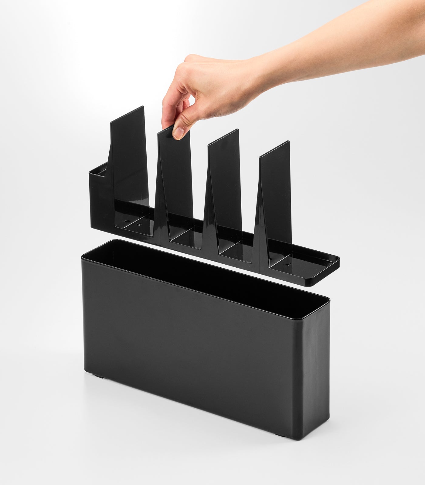rilnora Utensil & Thin Cutting Board Holder - Steel