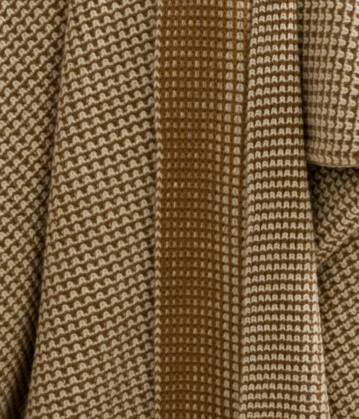 rilnora Linen and Cognac Waffle Knit Cashmere Throw