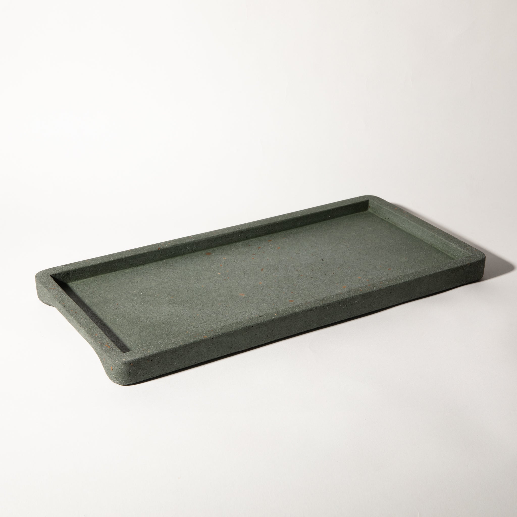 rilnora Decorative Tray | Dark Green Terrazzo