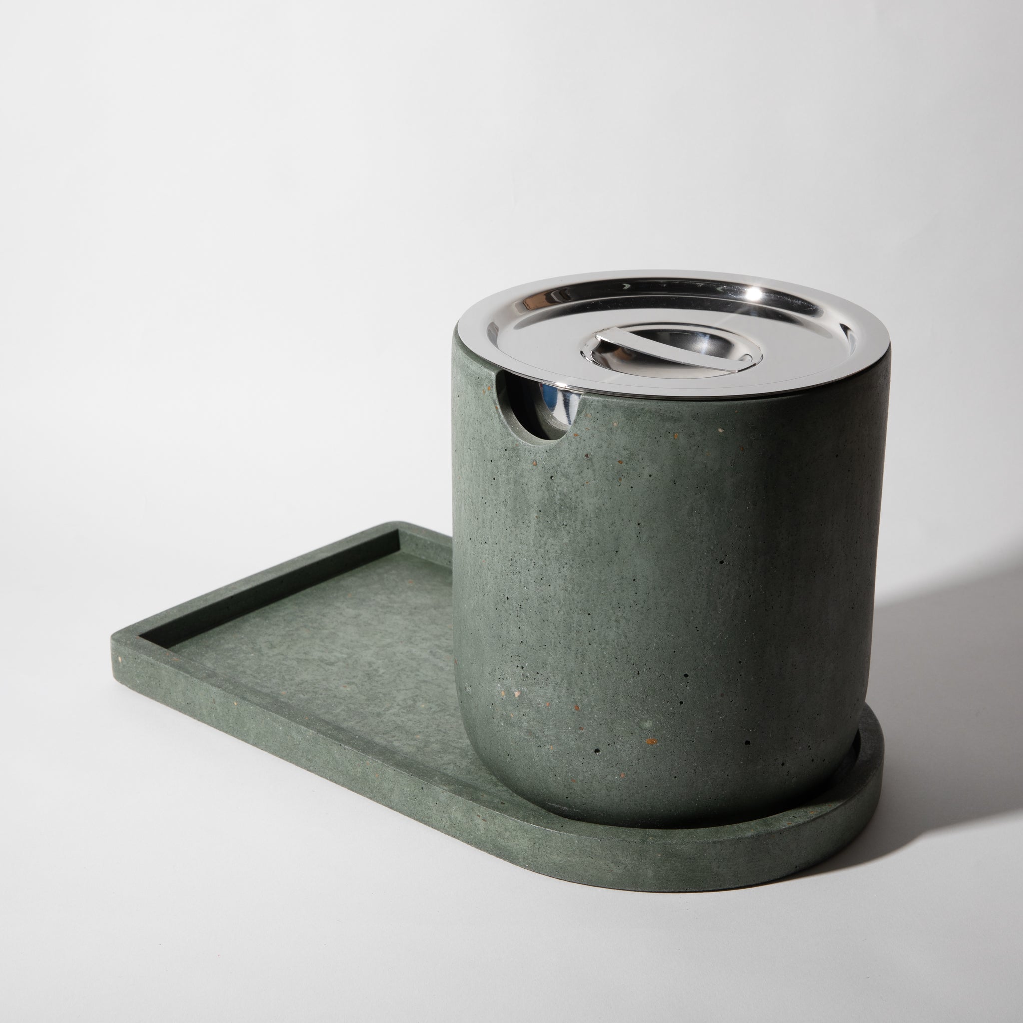 rilnora Ice Bucket Tray | Dark Green Terrazzo