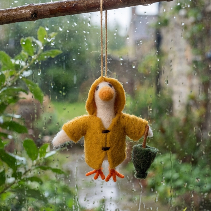 rilocove Puddles the Goose Felt Ornament