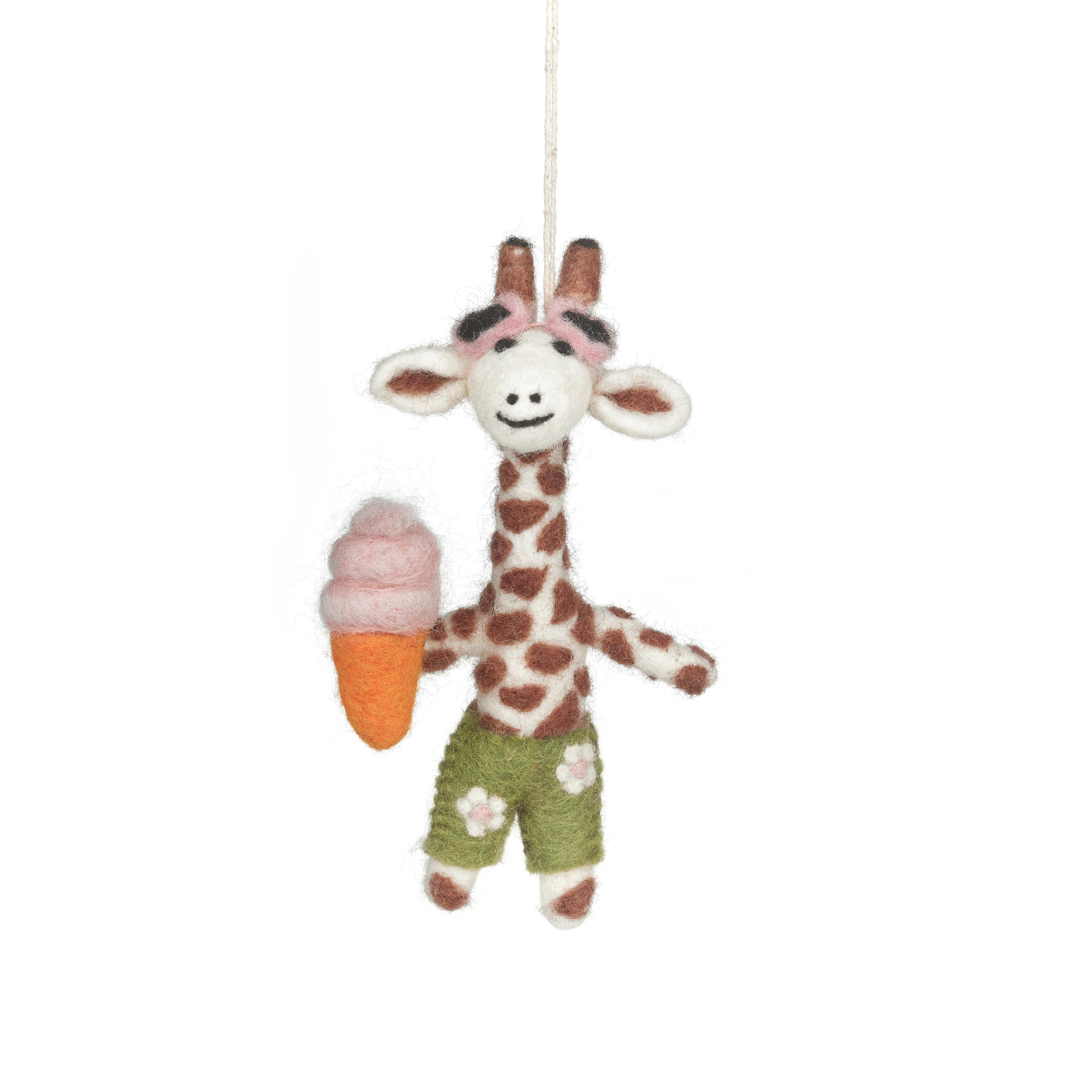 rilocove Ginny the Giraffe Safari Felt Ornament