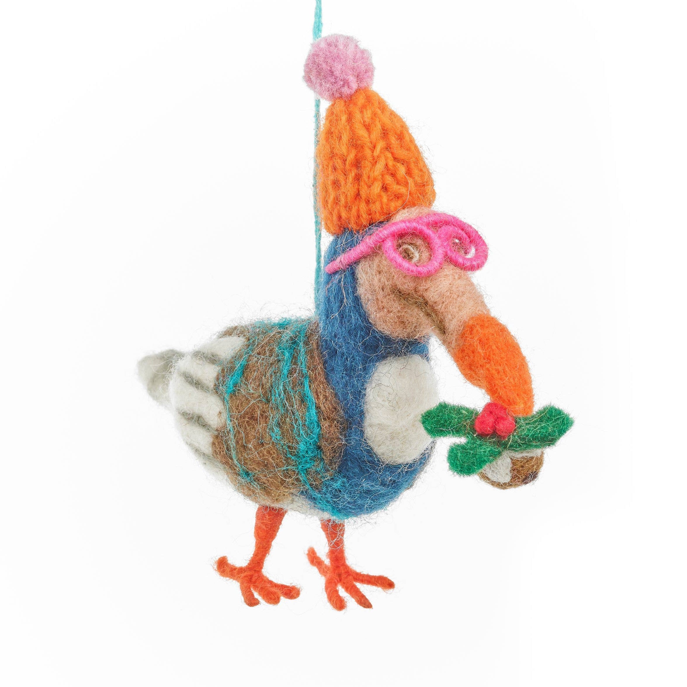 rilocove Festive Dodo Felt Ornament