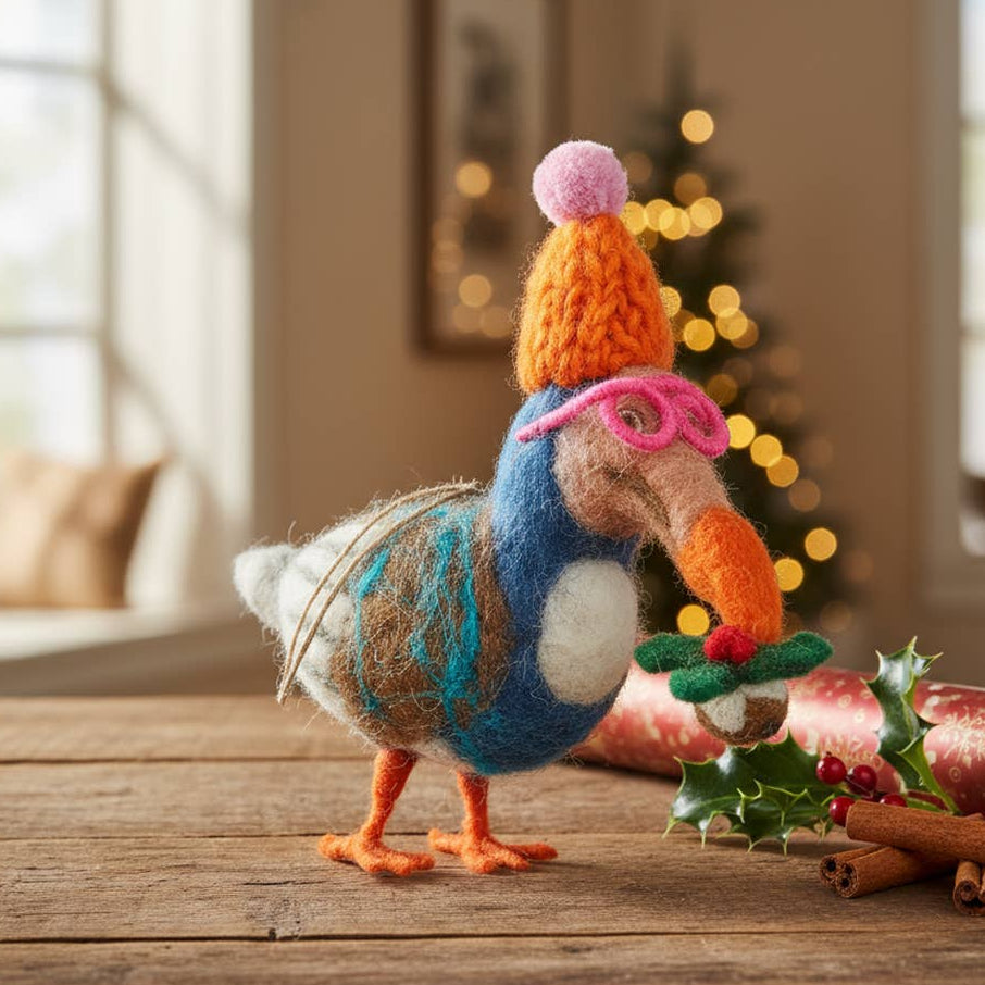 rilocove Festive Dodo Felt Ornament