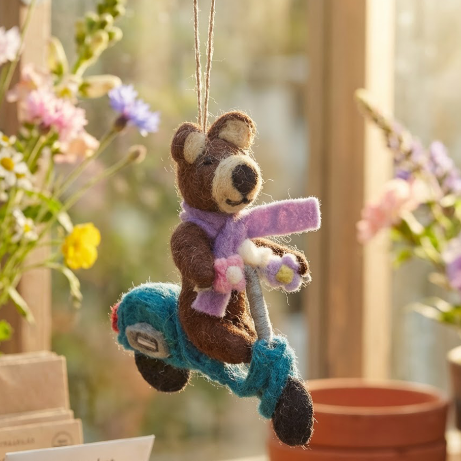 rilocove Buttercup the Bear Felt Ornament