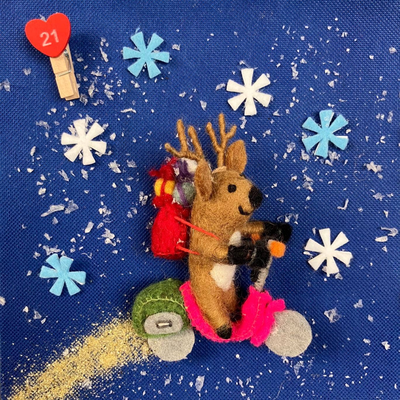 rilocove Comet the Reindeer Felt Ornament