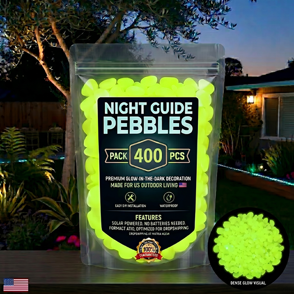🌈Colorful Glow-in-the-Dark Garden Stones