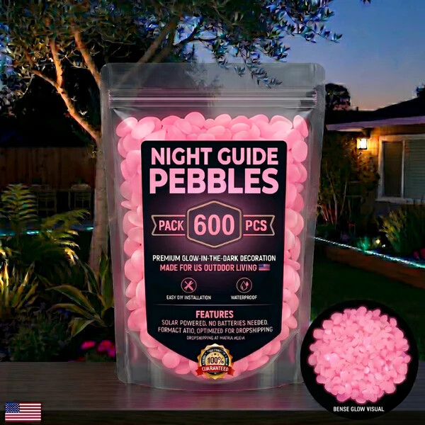 🌈Colorful Glow-in-the-Dark Garden Stones